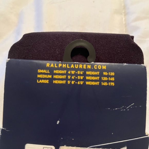 Polo Ralph Lauren Black Footless Tights S - Picture 2 of 4